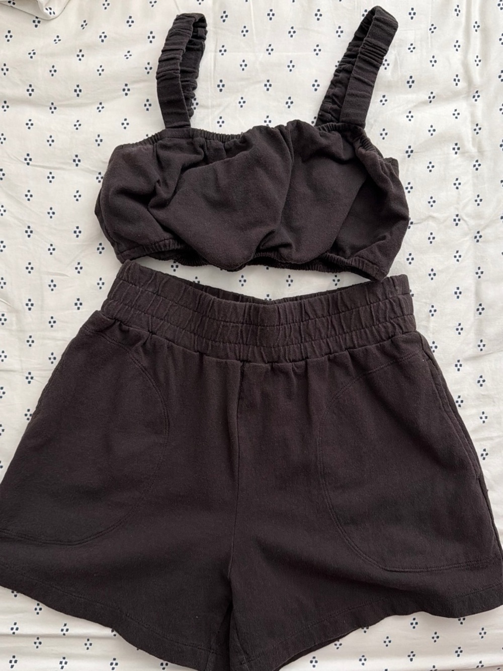 Madewell Black High-Waist Elastic Shorts
